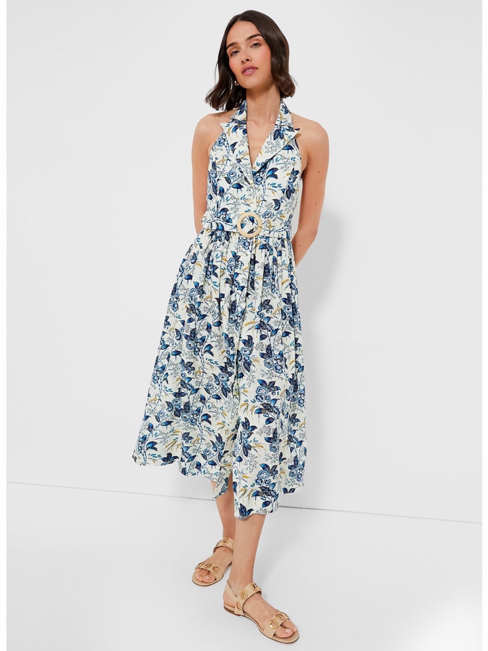 NWT Tuckernuck Lena Midi Dress in Blue Chintz Size 4